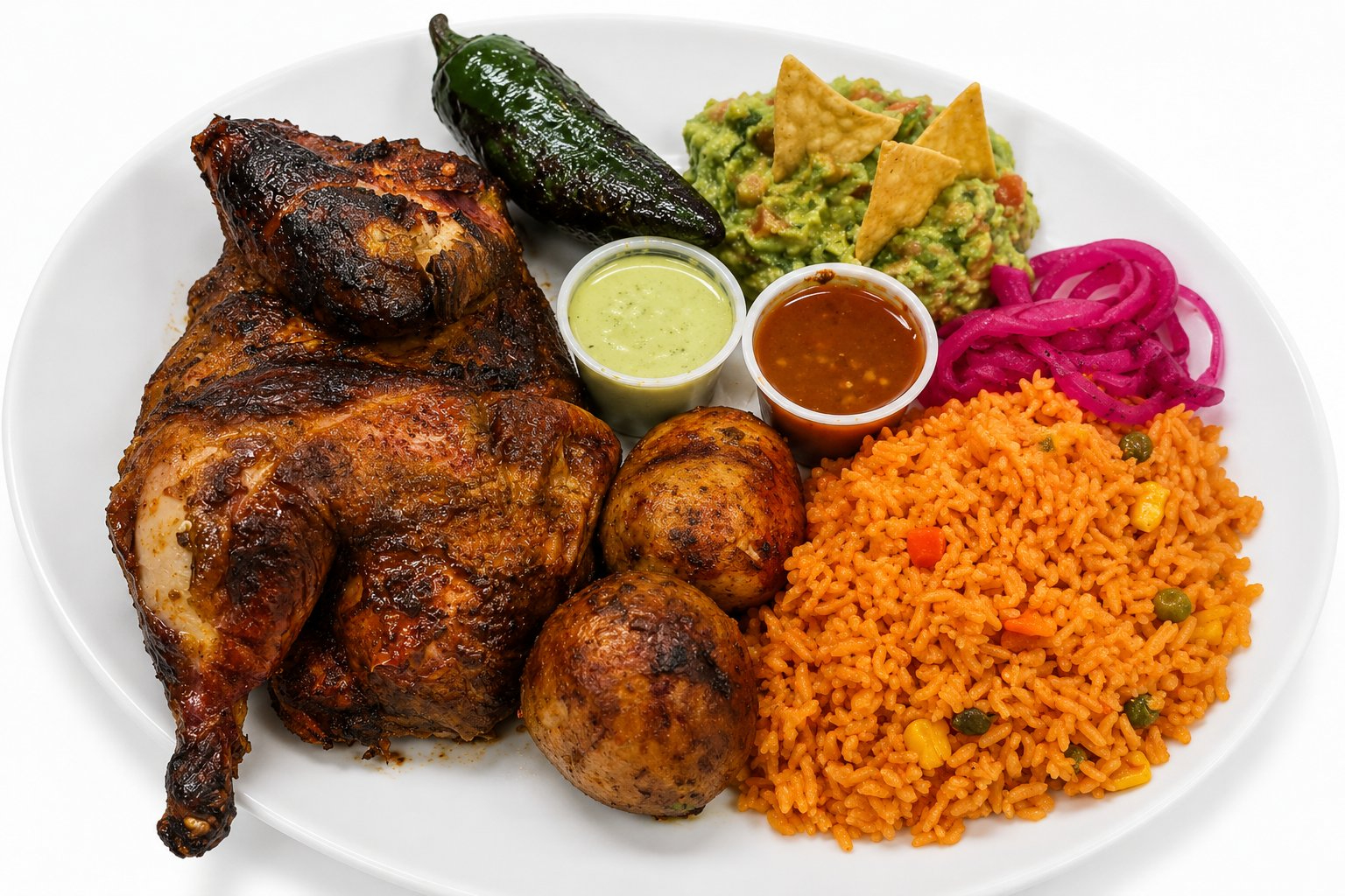 Half Rotisserie Chicken Plate